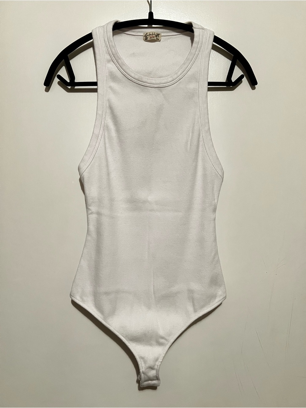 Intimately Free People White Ribbed  Casual Tank Bodysuit for Everyday Wear